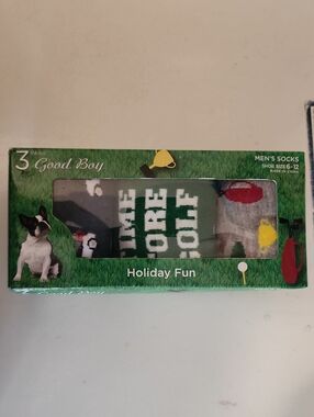 Holiday Fun Men's Golf Socks - 3 Pack